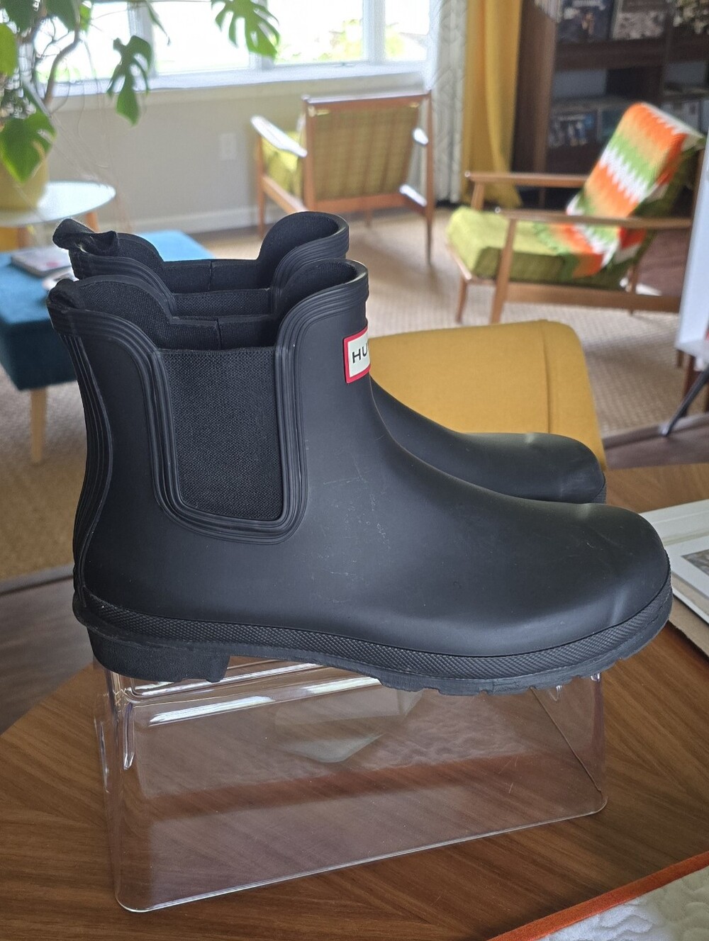 HUNTER Women's Original Chelsea Boots - Matte Black, sz 9 - Picture 5 of 16